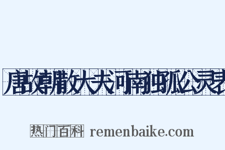唐故朝散大夫河南独孤公灵表是什么意思的图片